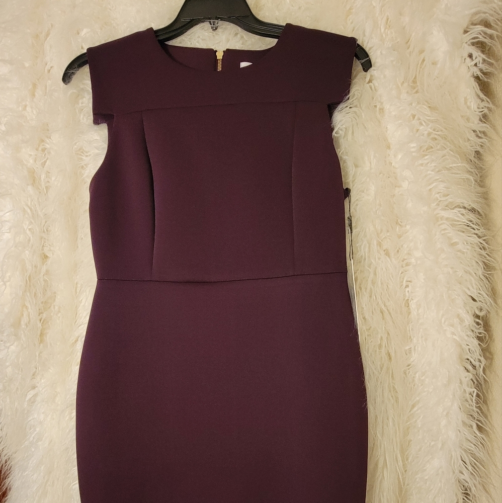 Gorgeous NWT Calvin Klein dress with exposed full top to bottom gold zipper
